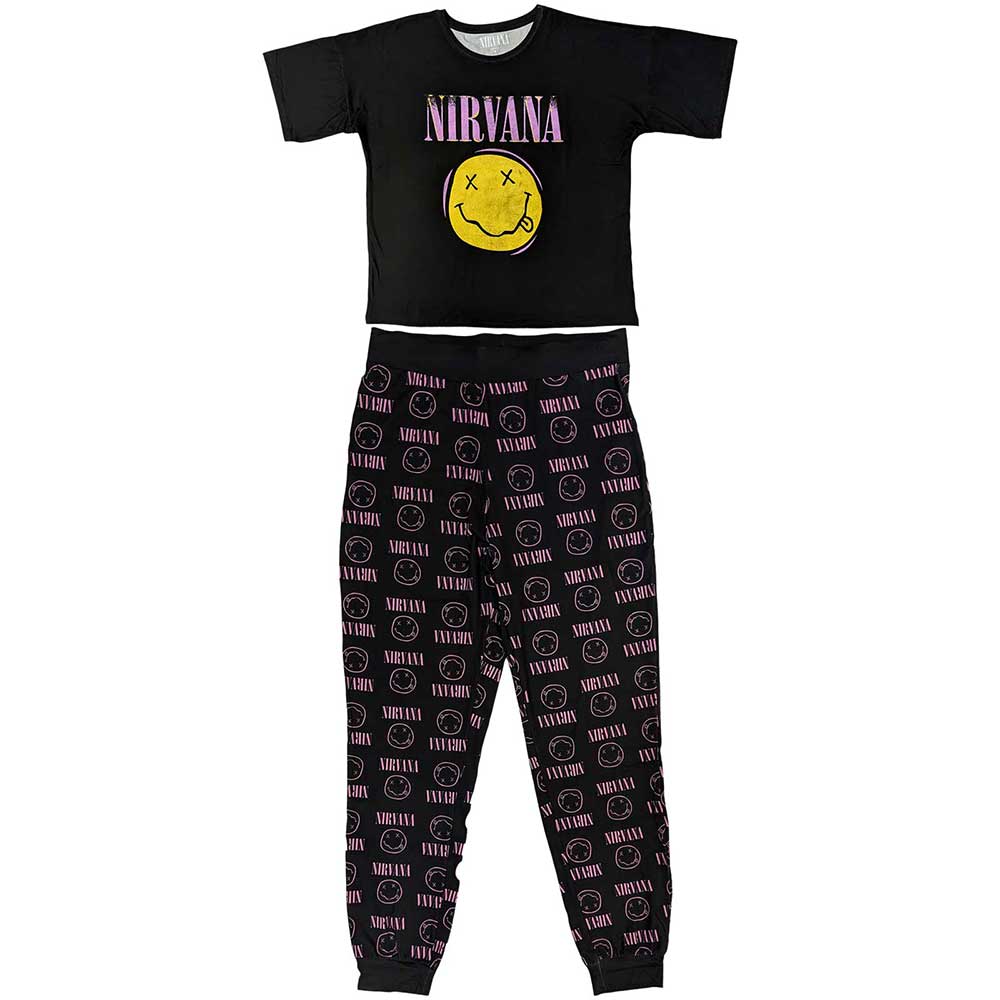 Nirvana Ladies Pyjamas: Xerox Smile Pink (X-Small)