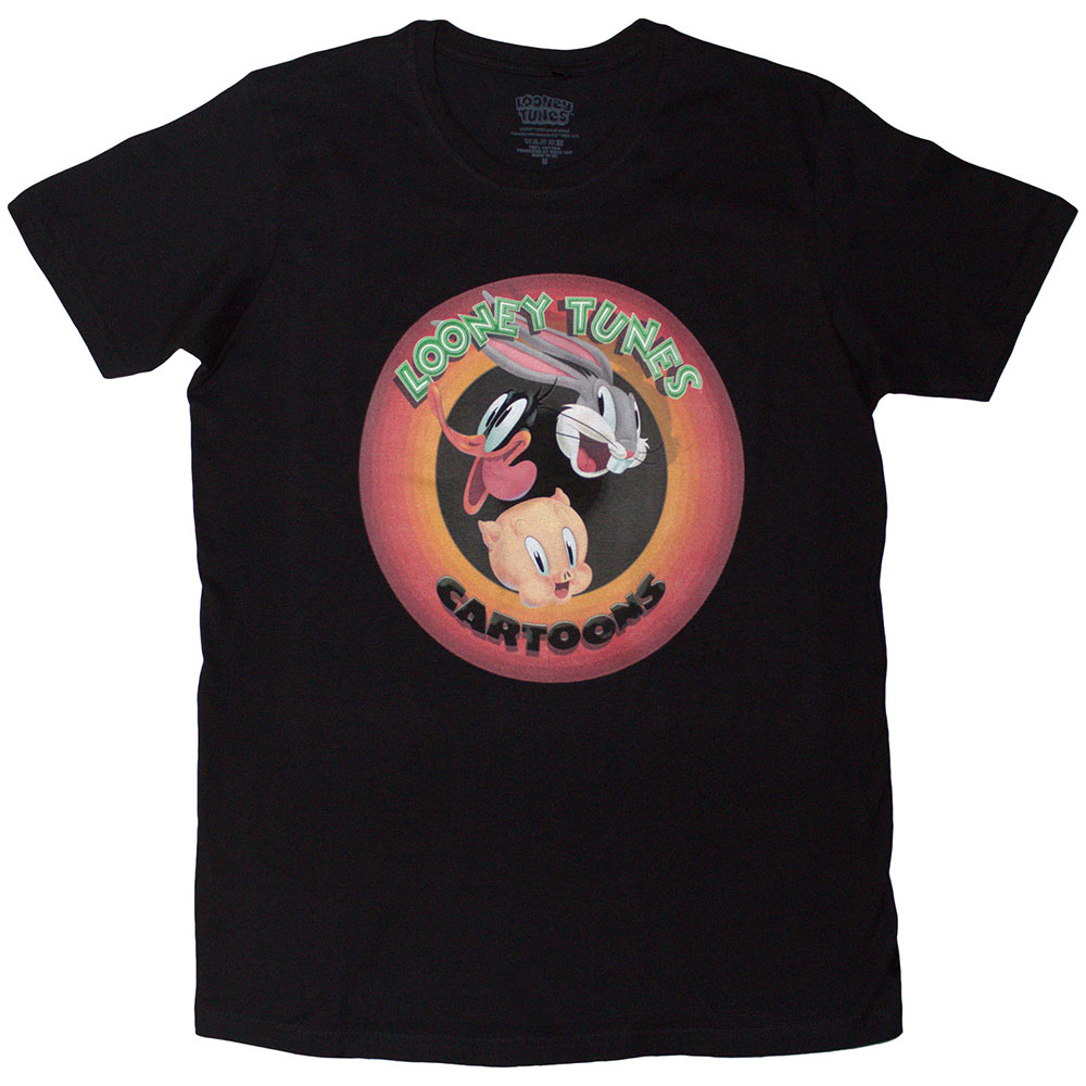Looney Tunes Unisex T-Shirt: Cartoons (Black) (XX-Large)