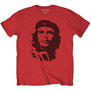 Che Guevara Unisex T-Shirt: Black on Red (Large)