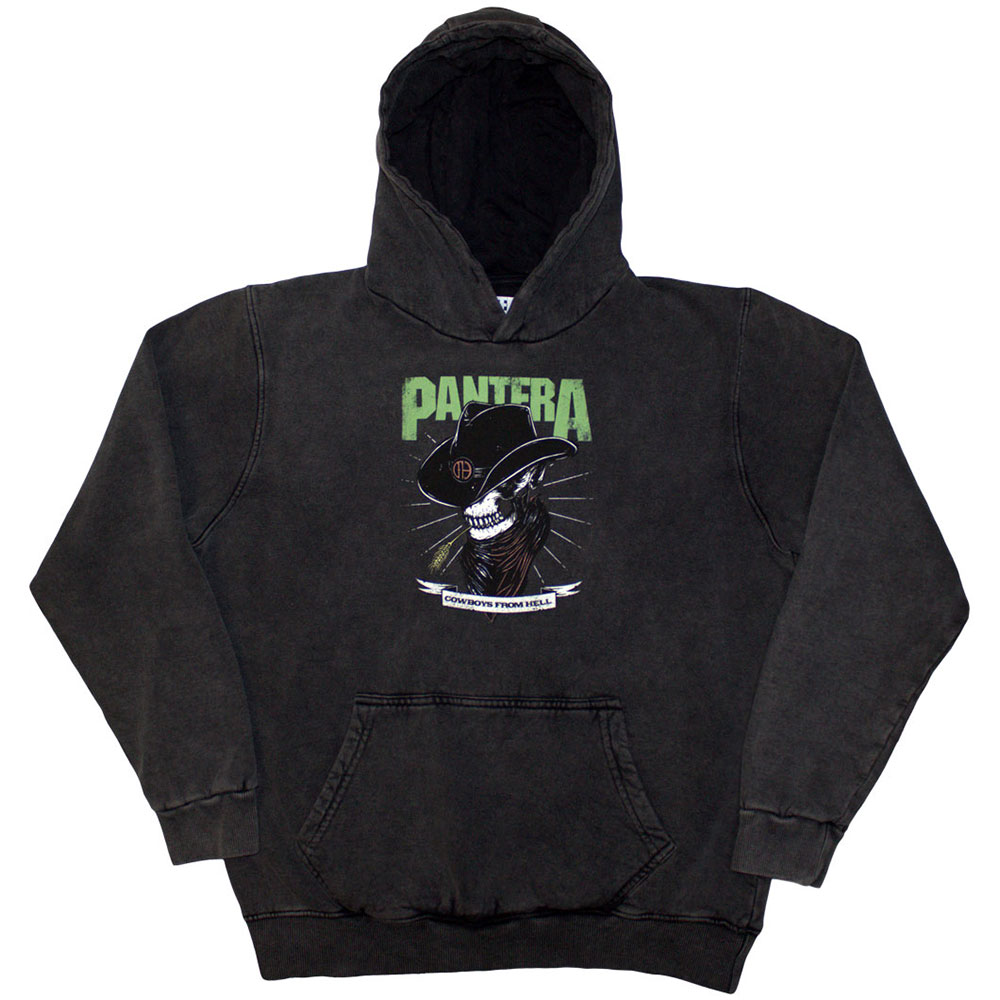 Pantera Unisex Pullover Hoodie: Skeleton Cowboy (Wash Collection) (Large)