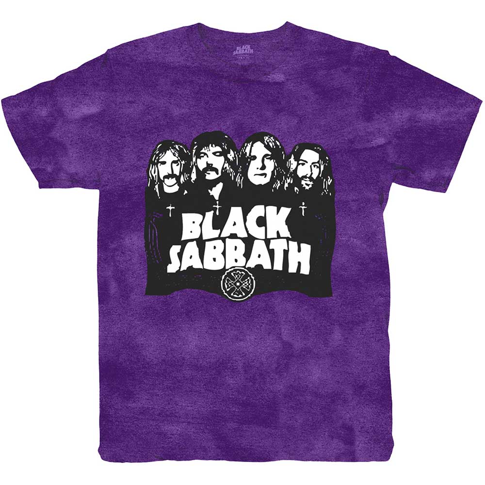 Black Sabbath Unisex T-Shirt: Band & Logo (Dye-Wash) (Medium)