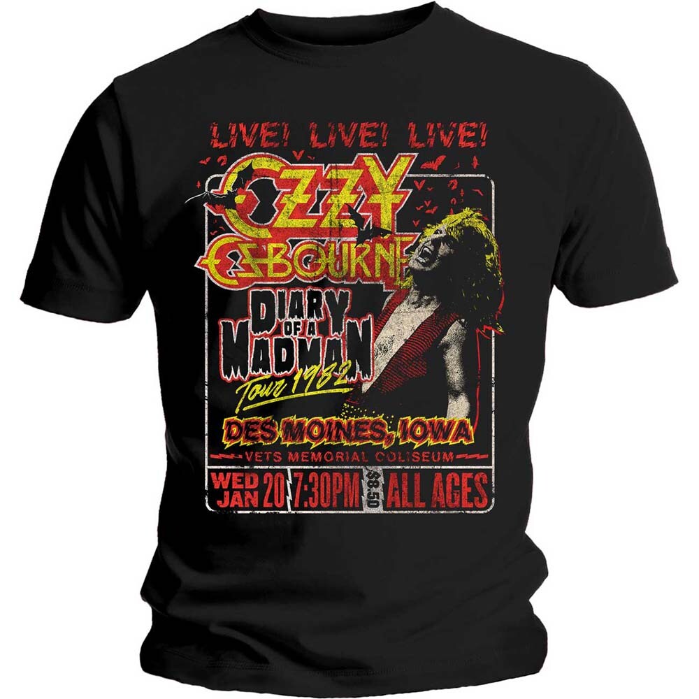 Ozzy Osbourne Unisex T-Shirt: Diary of a Madman Tour (Small)