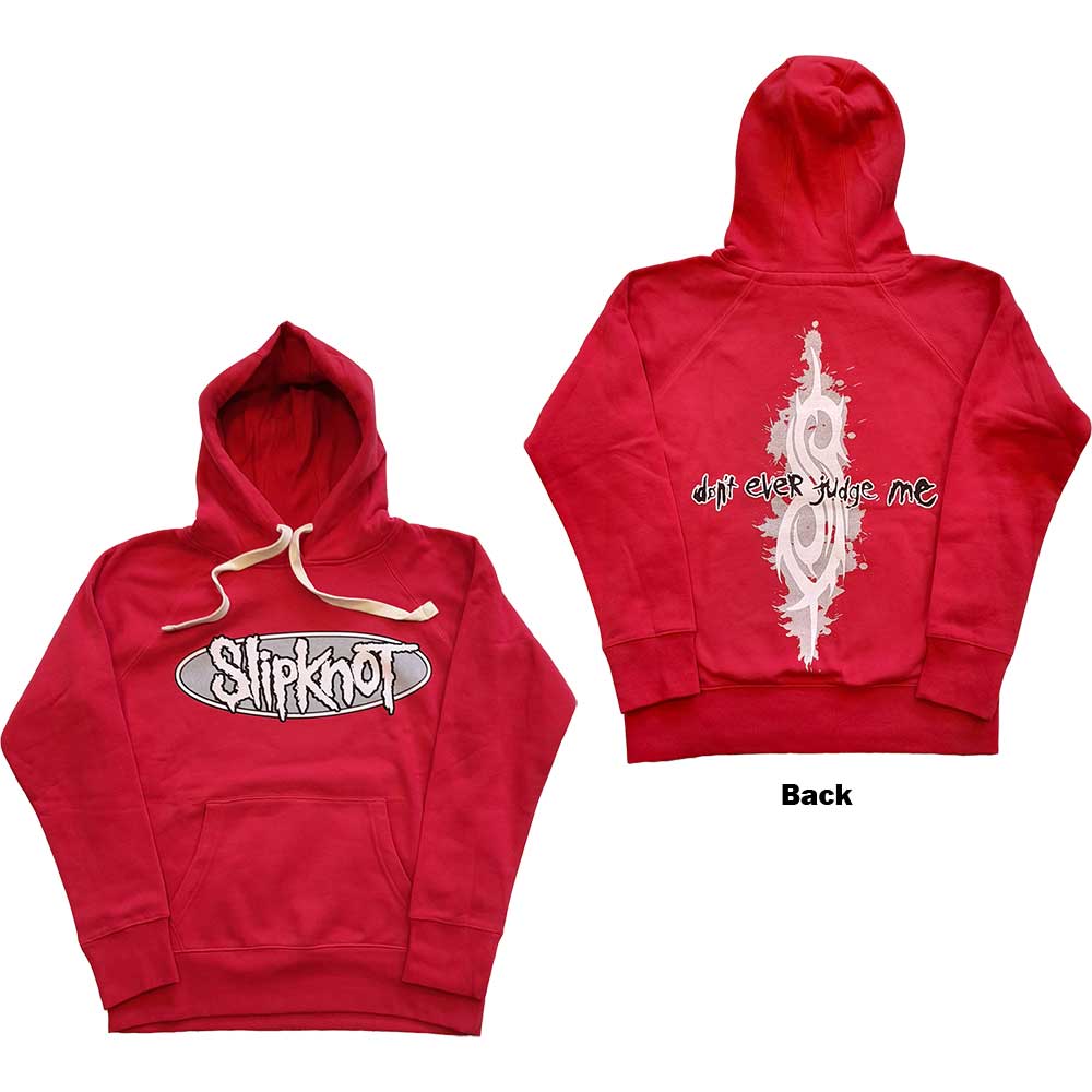 Slipknot Unisex Pullover Hoodie: Don't Ever Judge Me (Back Print) (Medium)