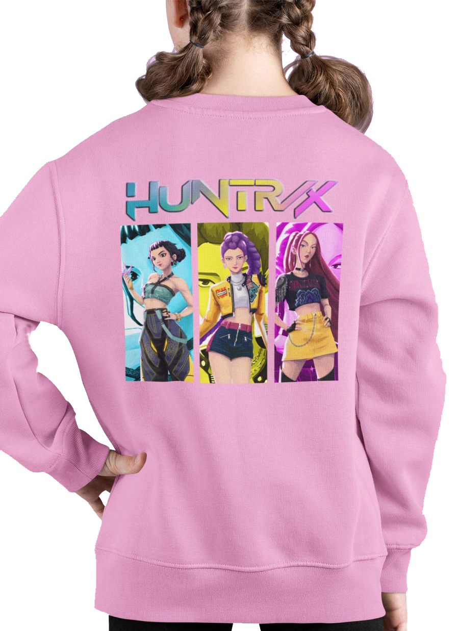 Huntrix Kpop Demon Hunters Barn Genser - Trio - Rosa - Unisex