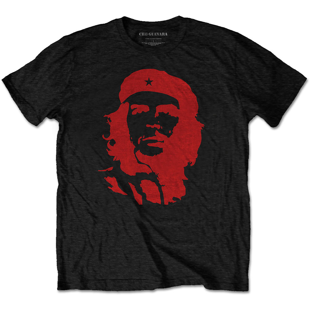 Che Guevara Unisex T-Shirt: Red on Black (XX-Large)