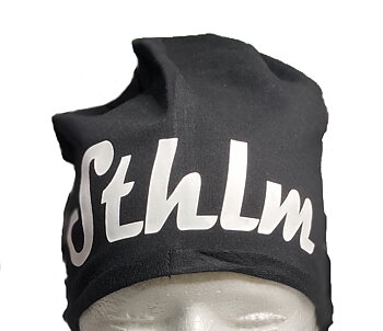 Beanie: Stockholm 'Sthlm' med rullad kant