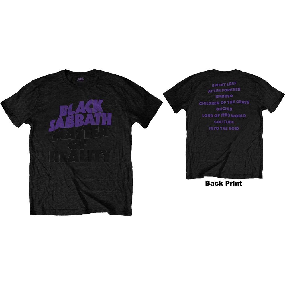 Black Sabbath Unisex T-Shirt: Masters of Reality Album (Back Print) (XX-Large)