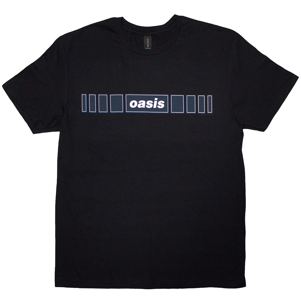Oasis Unisex T-Shirt: Horizontal Bars Logo (Black) (XX-Large)