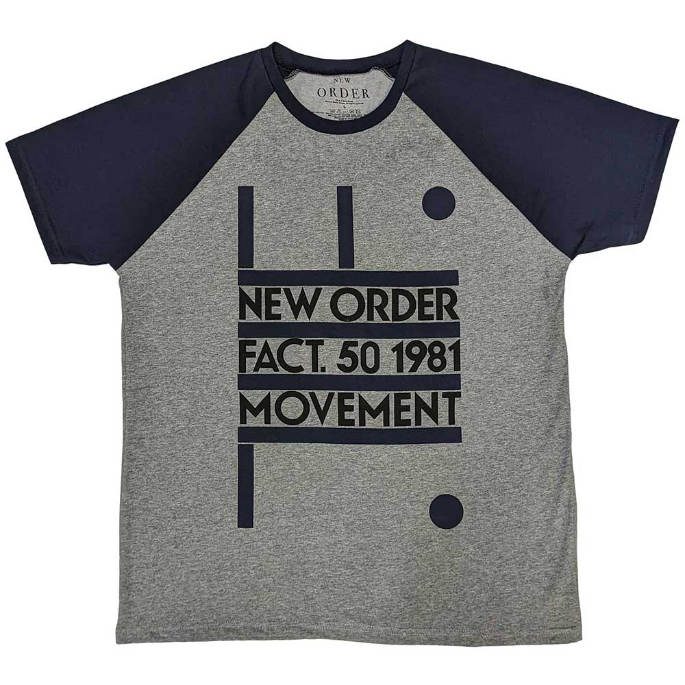 New Order Unisex Raglan T-Shirt: Movement (Small)