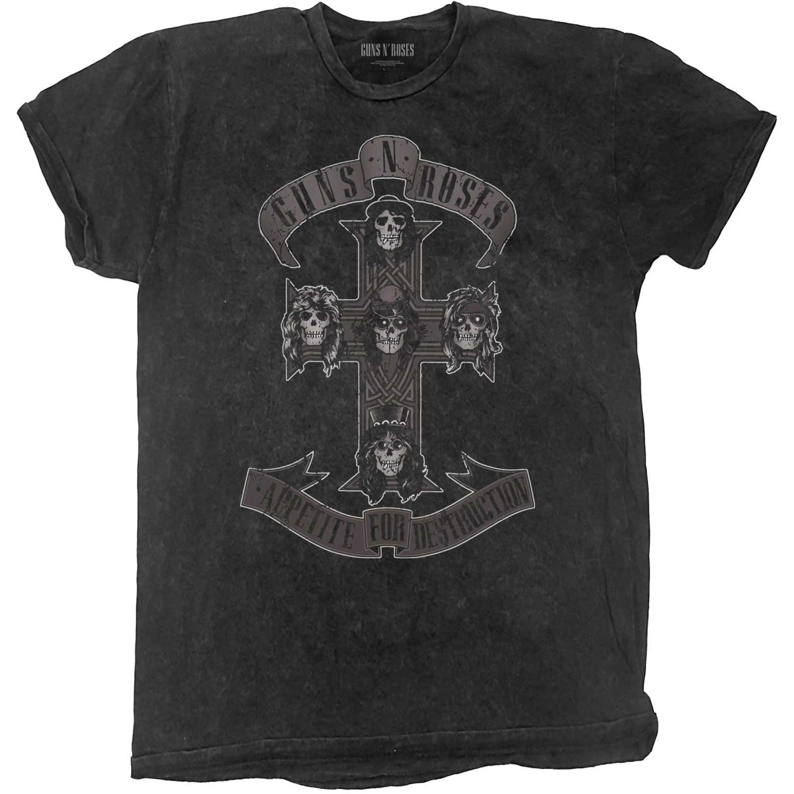 Guns N' Roses Kids T-Shirt: Monochrome Cross (Wash Collection) (3-4 Years)