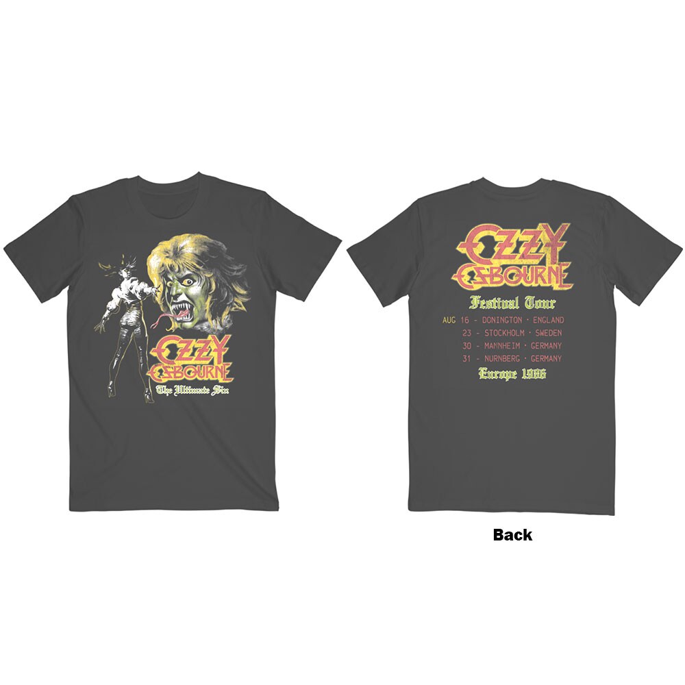 Ozzy Osbourne Unisex T-Shirt: Ultimate Remix (Back Print) (Small)