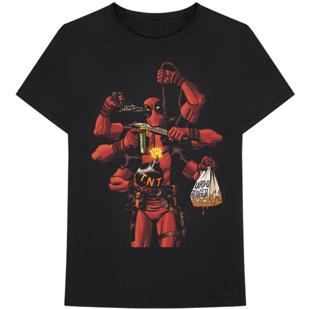 Marvel Comics Unisex T-Shirt: Deadpool Arms (XX-Large)