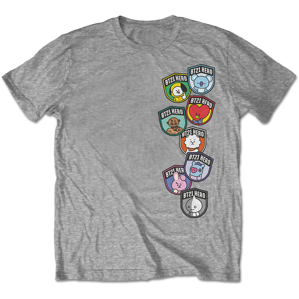 BT21 Unisex T-Shirt: Badges (Large)
