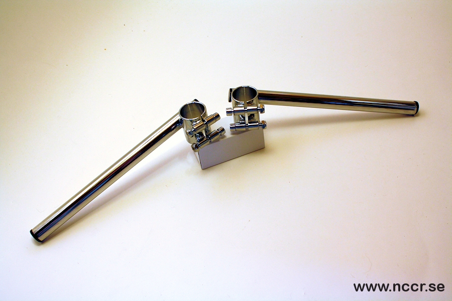 Oldschool 41mm Clip-on - 1", verchromt, H-D und Triumph - 4