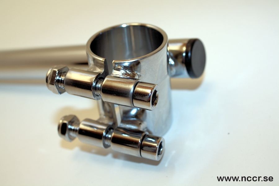 Oldschool 41mm Clip-on - 1", verchromt, H-D und Triumph - 2