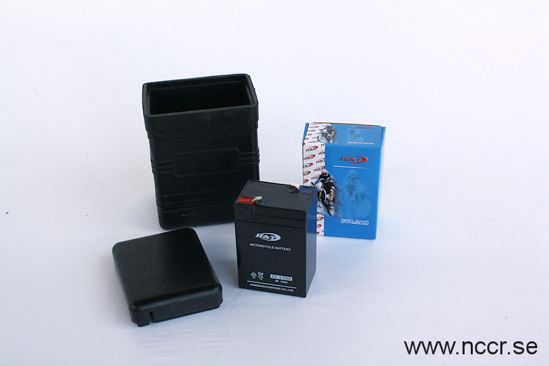 Batteriepack VINTAGE 1, 6V, 4,5 Ah, schwarzes Gummi