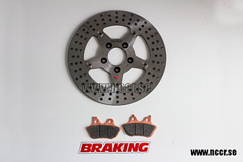 BRAKING Set H-D 292mm FLOAT front Disc and pads