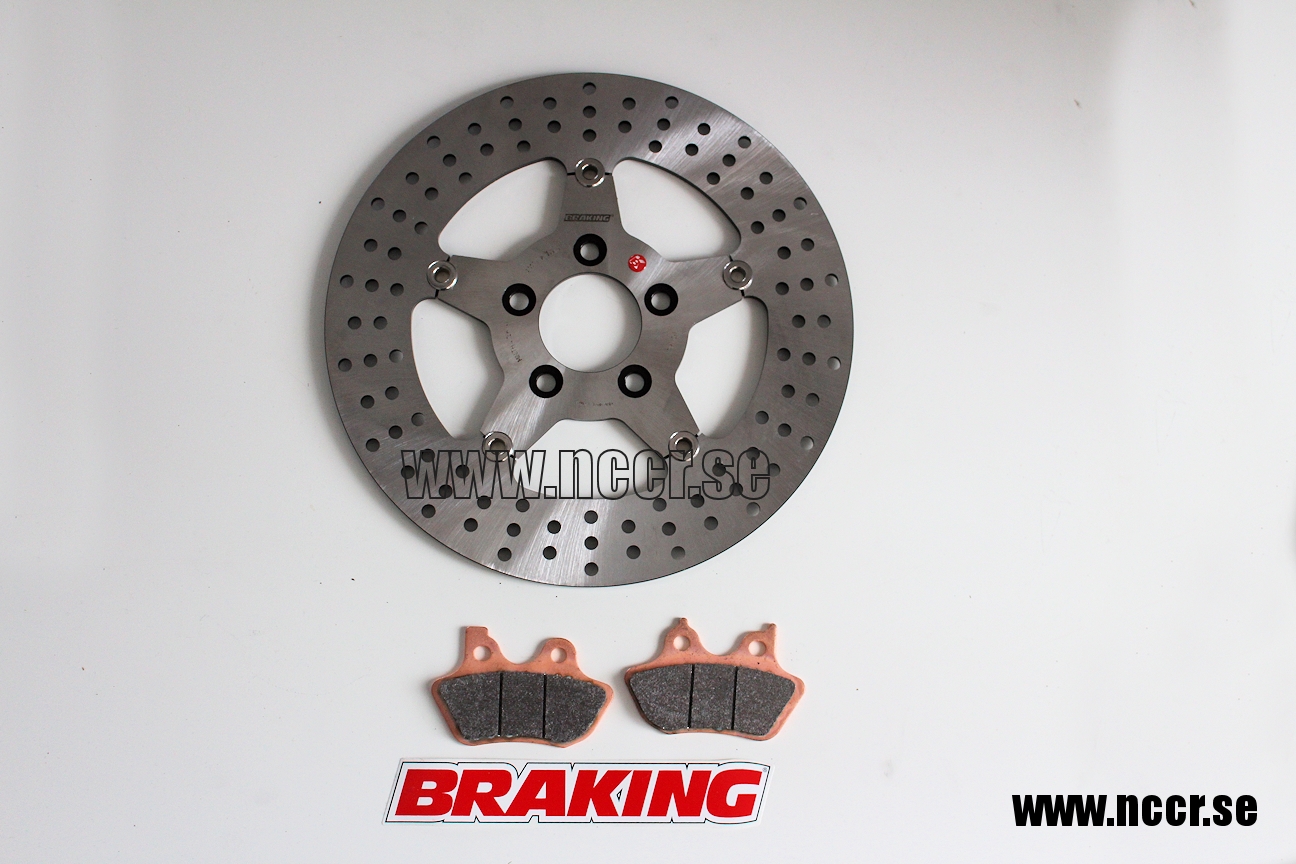 BRAKING Set H-D 292mm FLOAT rear Disc and pads