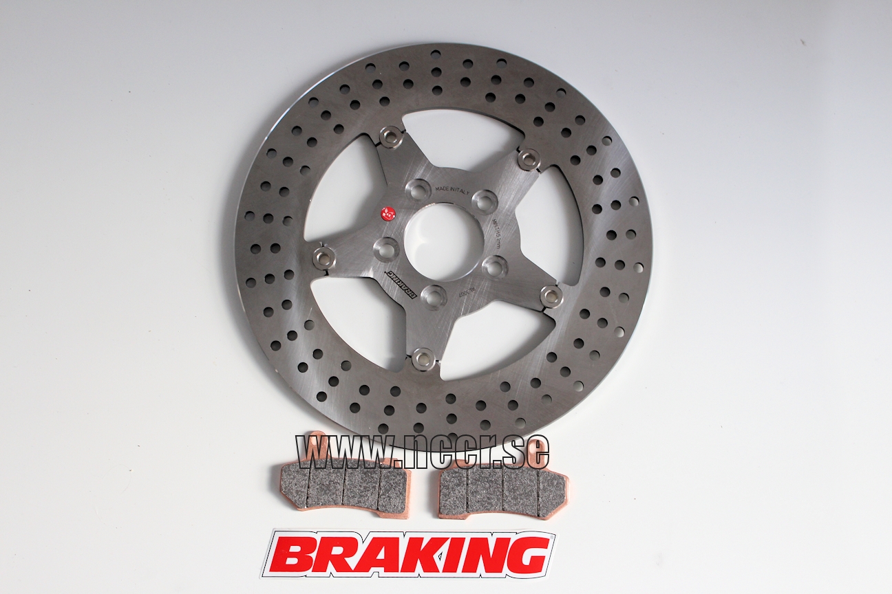 BRAKING Set H-D 300mm FLOAT hinten Scheibe mit Belägen