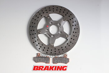 BRAKING Set H-D 300mm FLOAT rear Disc and pads