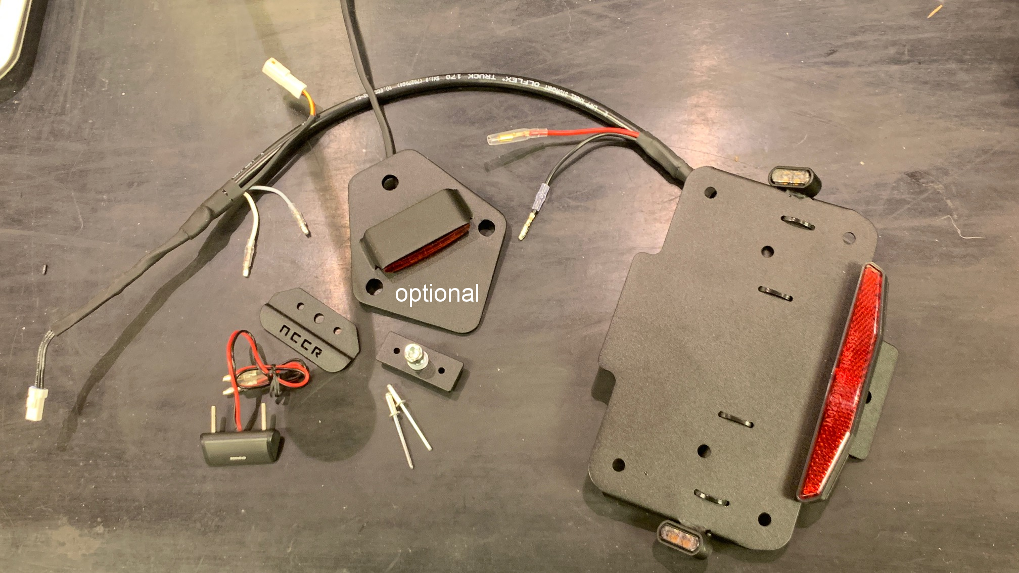 EBR 1190 RX / SX, Tail Tidy Kit 3 Undertail mounted with plate light, taillights & blinkers - 9