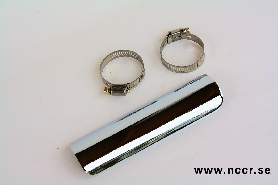 Exhaust heat shield, chrome 180mm