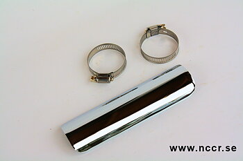 Exhaust heat shield, chrome 180mm