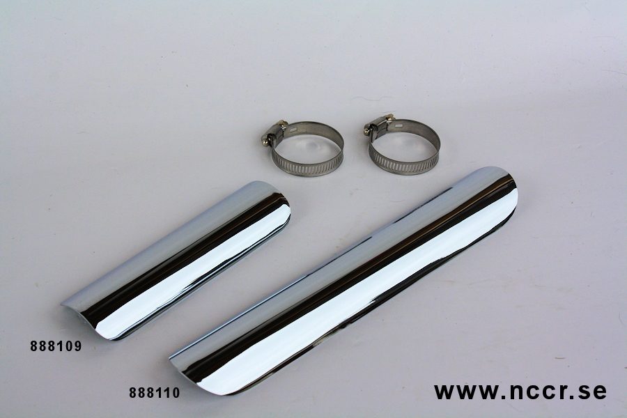 Exhaust heat shield, chrome 180mm - 4