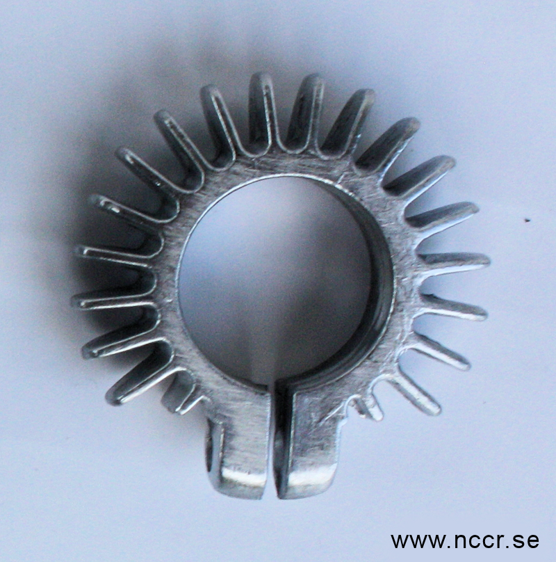 Fläns avgasrör 37mm, aluminium - 2