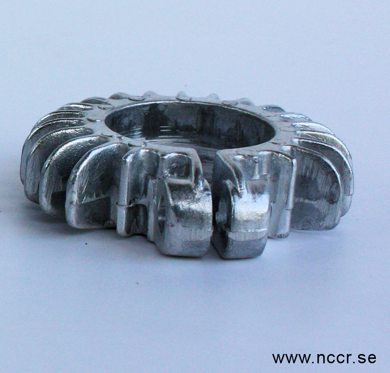 Fläns avgasrör 37mm, aluminium - 3