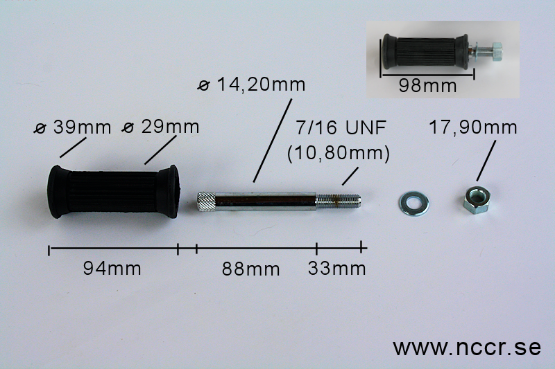 Fotpinnar, NORTON style, par  - 3