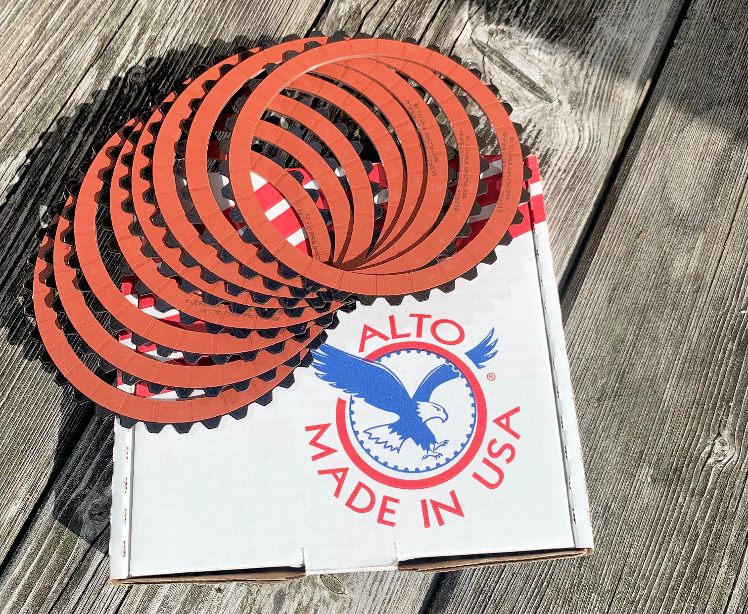 Alto Red Clutch friction plate kit (8-pack) fits all airccoled Buell 1991-2010 and Sportster 1990-2day - 2