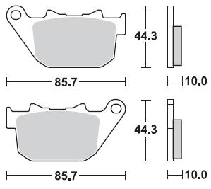 Braking Bromsklossar Bak CM 88 HARLEY D. XL 1200 X - FORTY EIGHT, Braking Art. Nr.  901CM88