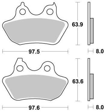Braking Bromsklossar Bak CM 88 HARLEY D. FLSTF FAT BOY, Braking Art. Nr.  951CM88