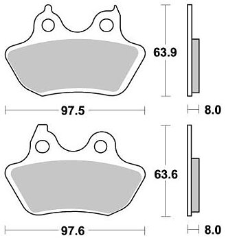 Braking Bromsklossar Bak CM 88 HARLEY D. FLSTN SOFTAIL DELUXE, Braking Art. Nr.  951CM88