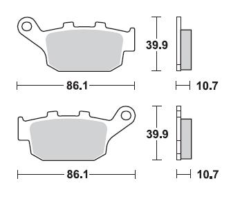 Braking Bromsklossar Bak CM 88 BUELL XB9S LIGHTNING, 2002 - 2006 Braking Art. Nr.  711CM56