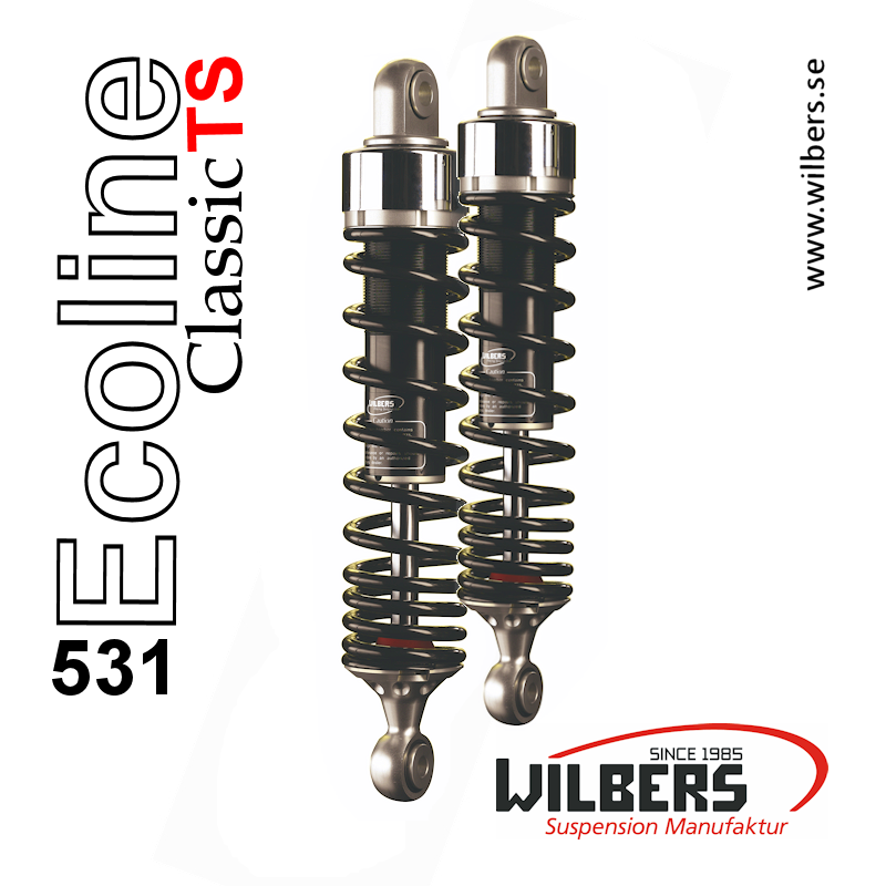 Wilbers Ecoline 531 TS Road, HARLEY-DAVIDSON Electra Glide Standard FLHT FLT / FL 1, M-år 96-08
