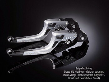 ABM Synto Evo kopplingshandtag, silver eloxerad, justerare silver, div. HONDA