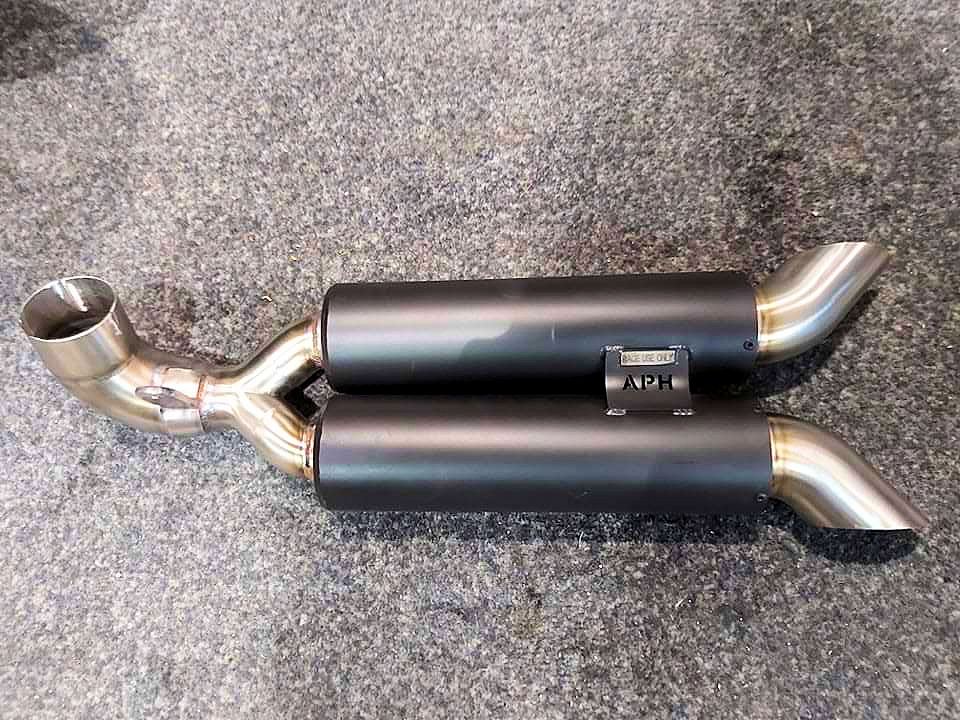 APH (Alan Hawkes) by NCCR Buell XB Dual Slip-on stainless black