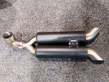 APH (Alan Hawkes) by NCCR Buell XB Dual Slip-on stainless black