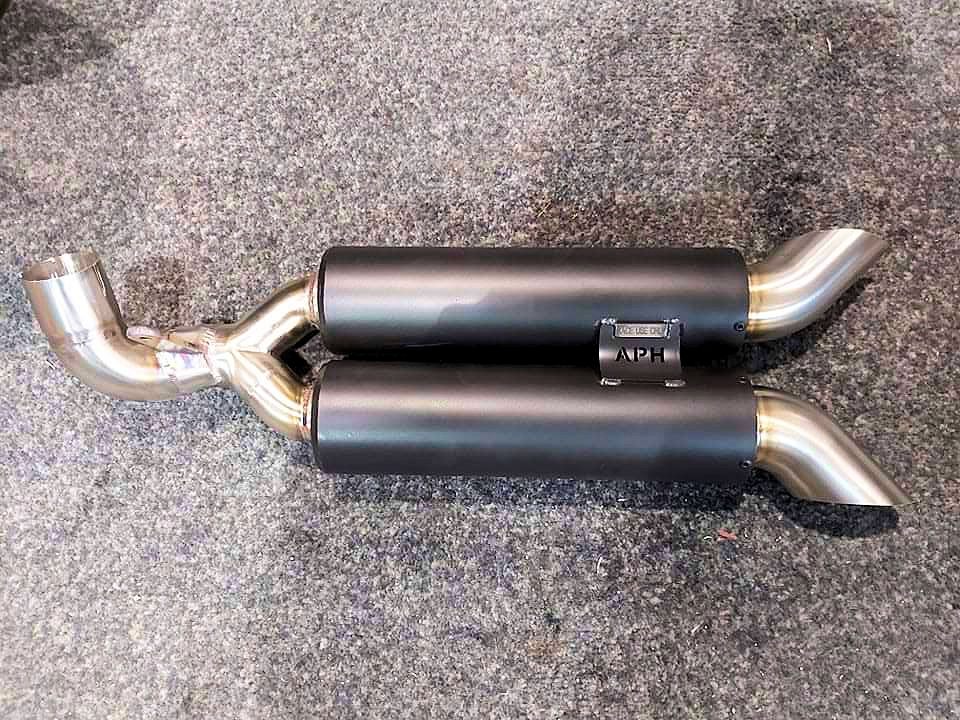 APH (Alan Hawkes) by NCCR Buell XB Dual Slip-on stainless black - 5