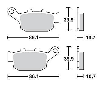 Braking Bromsklossar Bak SM 1 BUELL BLAST, 2001 - 2007 Braking Art. Nr.  711SM1