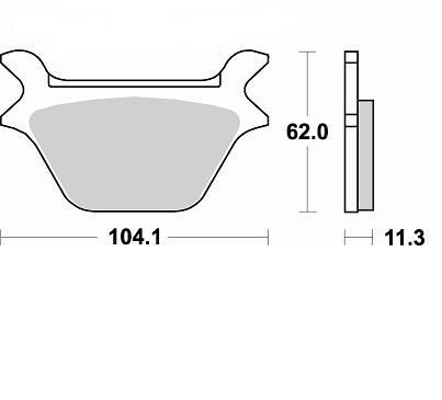 Braking Bromsklossar Bak SM 1 HARLEY D. FLSTC 1340 HERITAGE SOFTAIL CLASSIC, 2000 - 2002 Braking Art. Nr.  734SM1