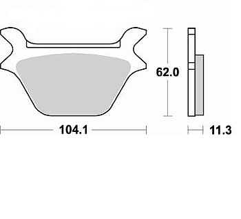 Braking Bromsklossar Bak SM 1 HARLEY D. FXRT 1340 SPORT GLIDE, 1987 - 1999 Braking Art. Nr.  734SM1