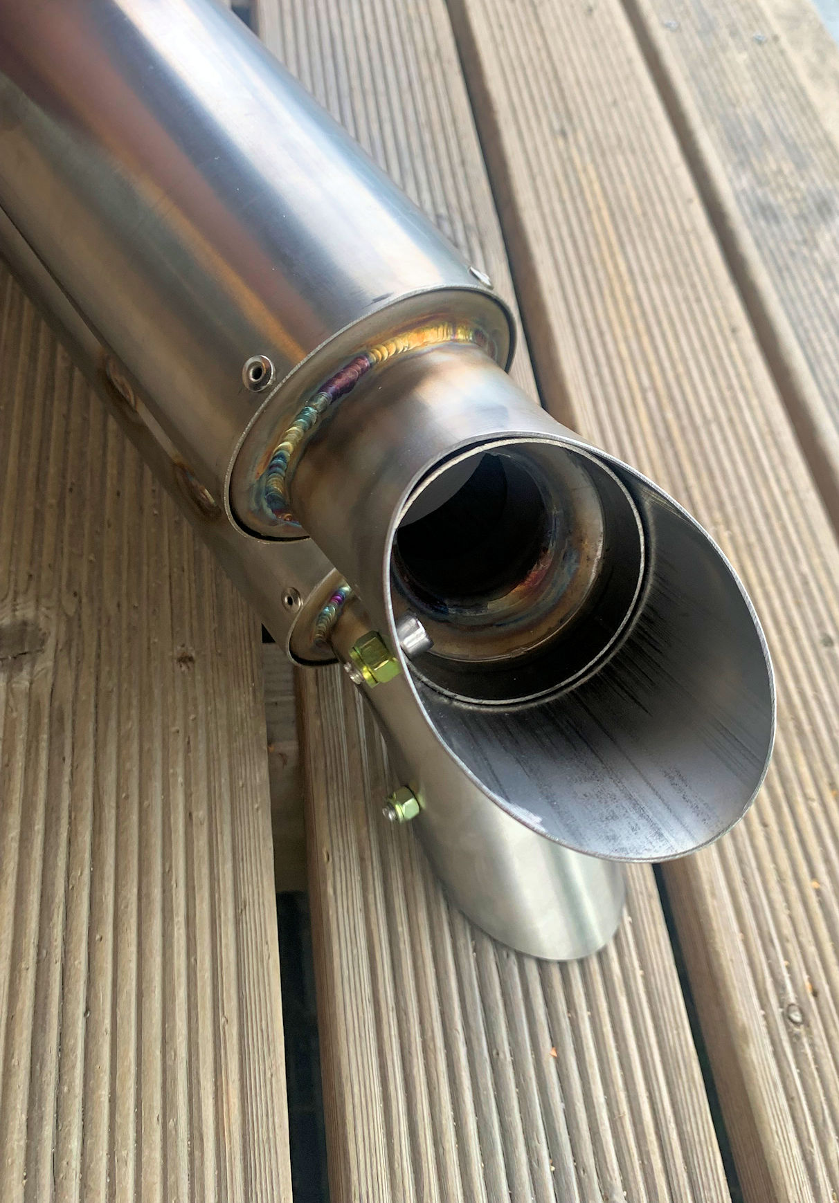 APH (Alan Hawkes) by NCCR Buell XB Dual Slip-on stainless brushed - 2