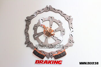 BRAKING Set Buell XB 02-07 fram/bak Skivor med Klossar