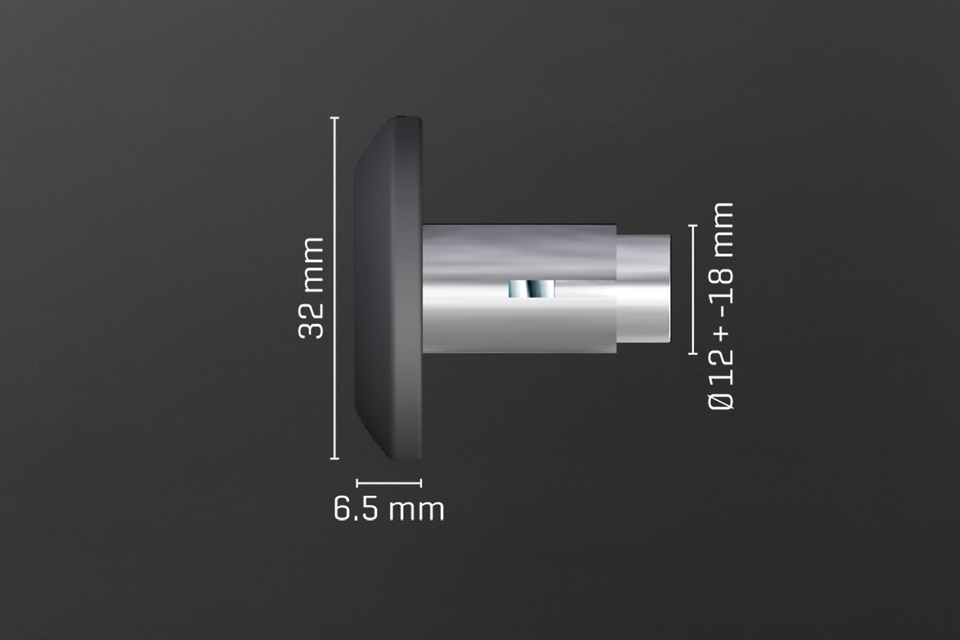 ABM styrändar shortCap röd