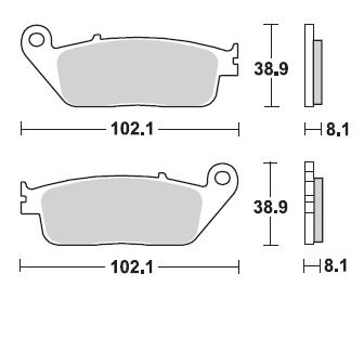 Braking Bromsklossar Fram CM 55 BUELL BLAST, Braking Art. Nr.  716CM55