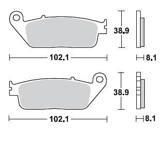Braking Bromsklossar Fram CM 55 BUELL BLAST, Braking Art. Nr.  716CM55