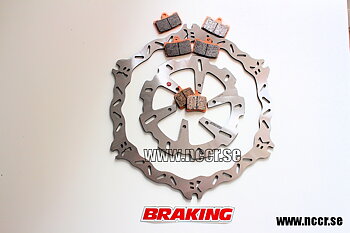 BRAKING Set Buell 1125R - CR fram/bak Skivor med Klossar